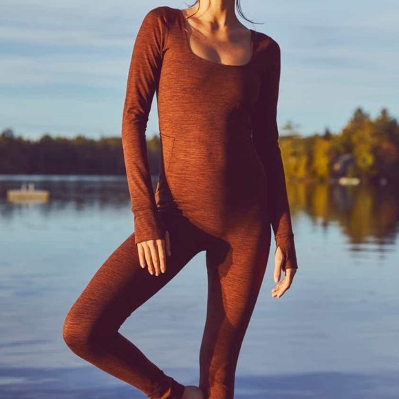 Women's FP Movement Relieve Cross Back Free People Long Sleeve Jumpsuit - Picture 9 of 15